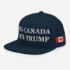 PRO-CANADA ANTI-TRUMP Canada Flag Trump Strikethrough Snapback Hat