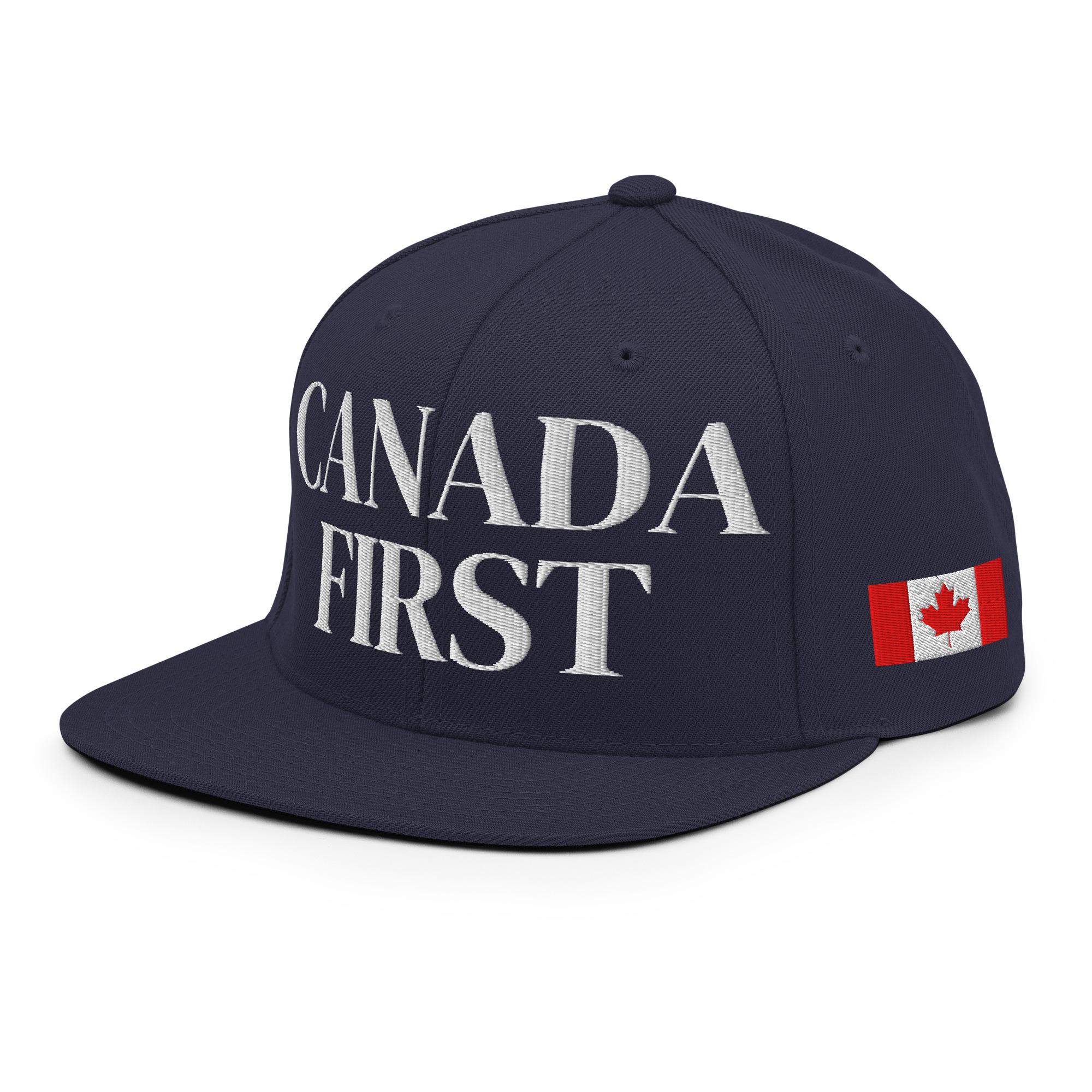 CANADA FIRST Canadian Flag Embroidered Adjustable Flat Bill Snapback Cap, Multiple Colors - Image 13