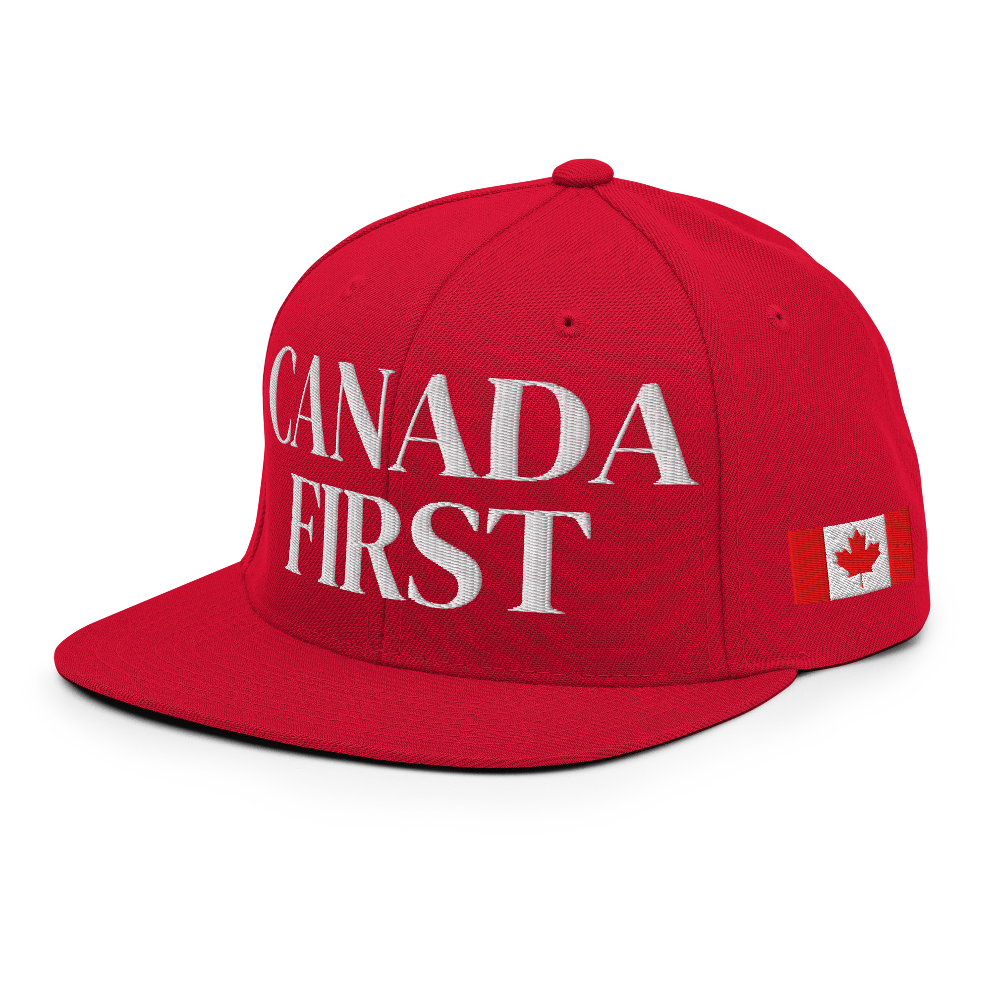 CANADA FIRST Canadian Flag Embroidered Adjustable Flat Bill Snapback Cap, Multiple Colors - Image 15