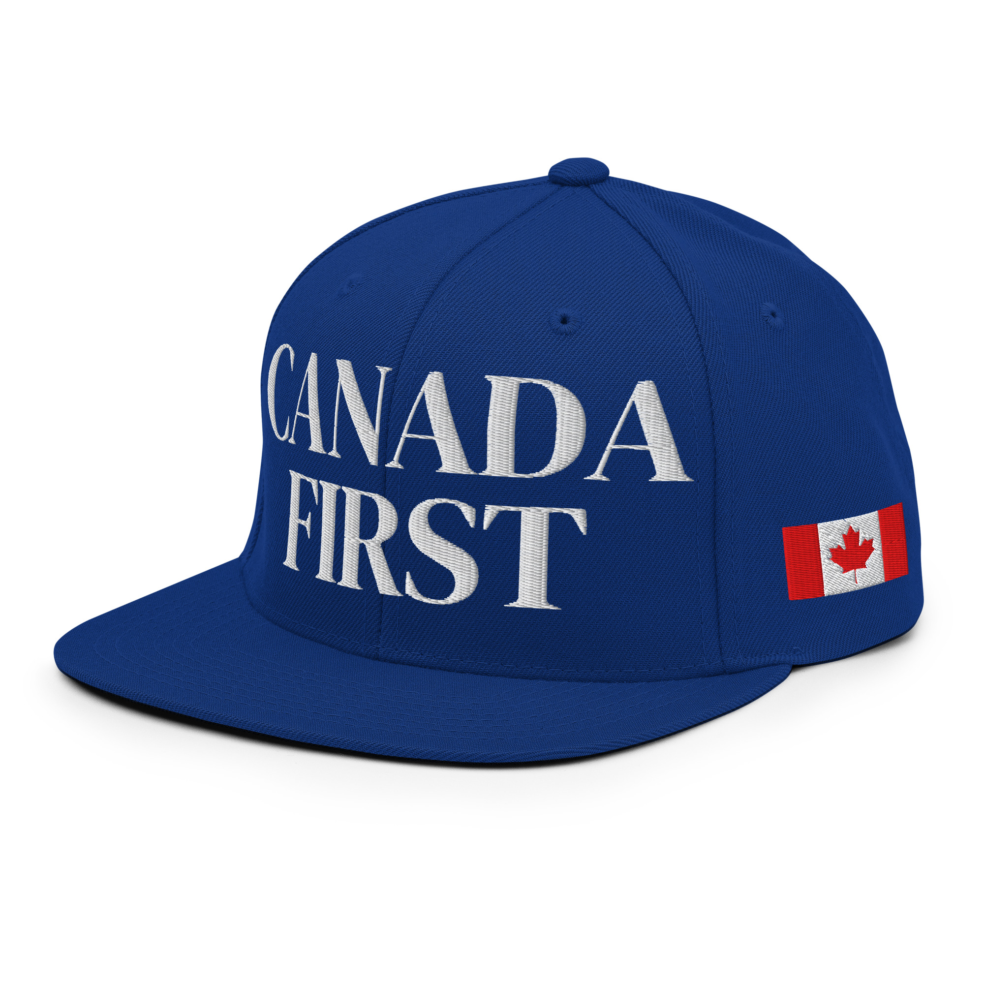 CANADA FIRST Canadian Flag Embroidered Adjustable Flat Bill Snapback Cap, Multiple Colors - Image 12
