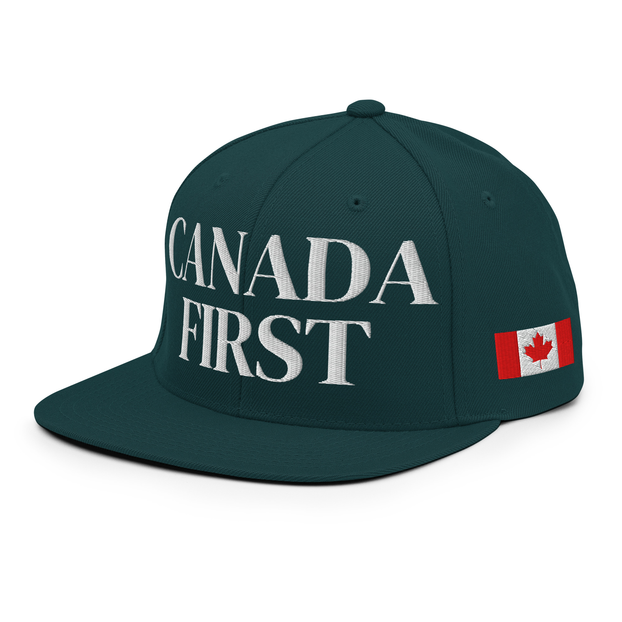 CANADA FIRST Canadian Flag Embroidered Adjustable Flat Bill Snapback Cap, Multiple Colors - Image 14