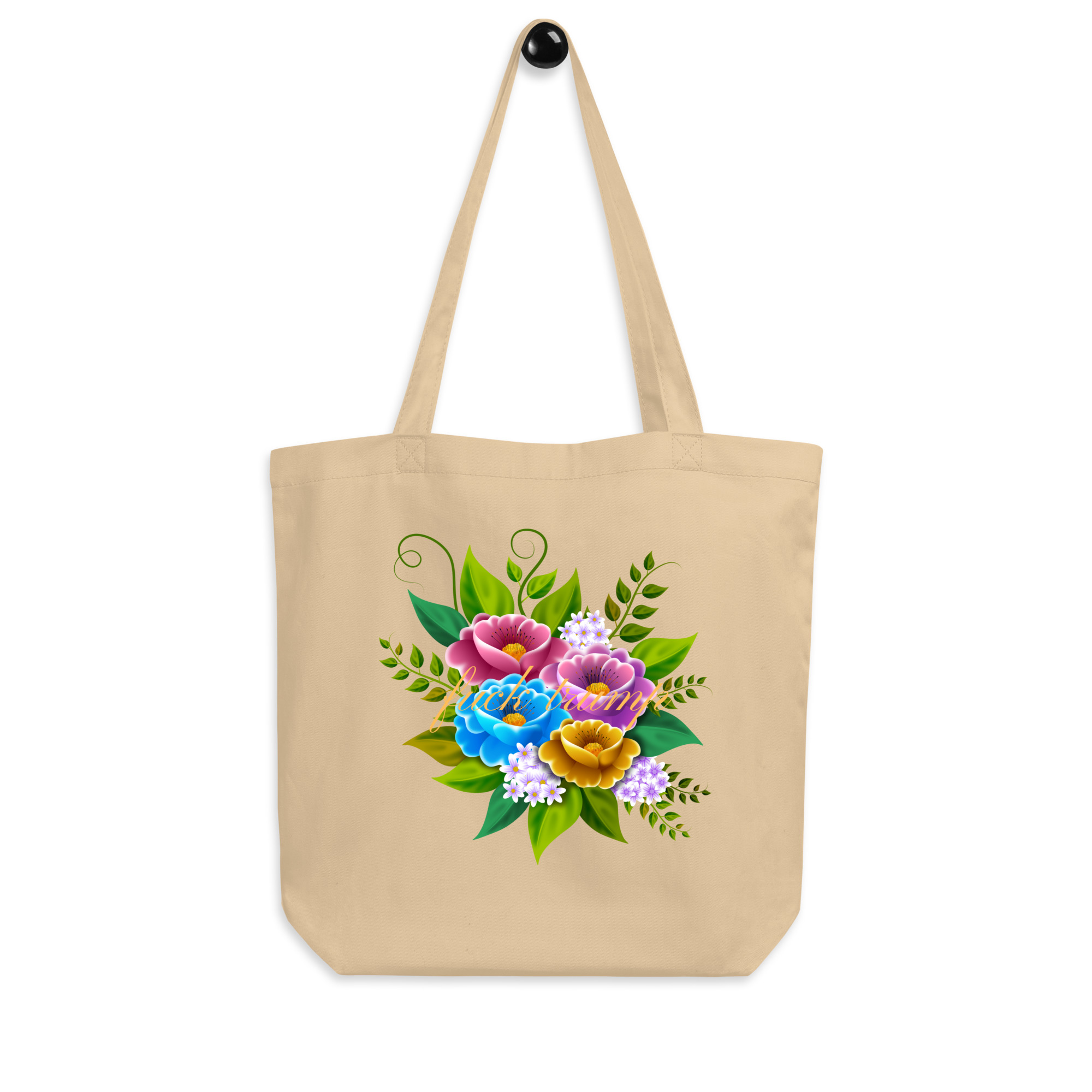 Subtle Fuck Trump Flowers Eco Tote Bag - Image 2