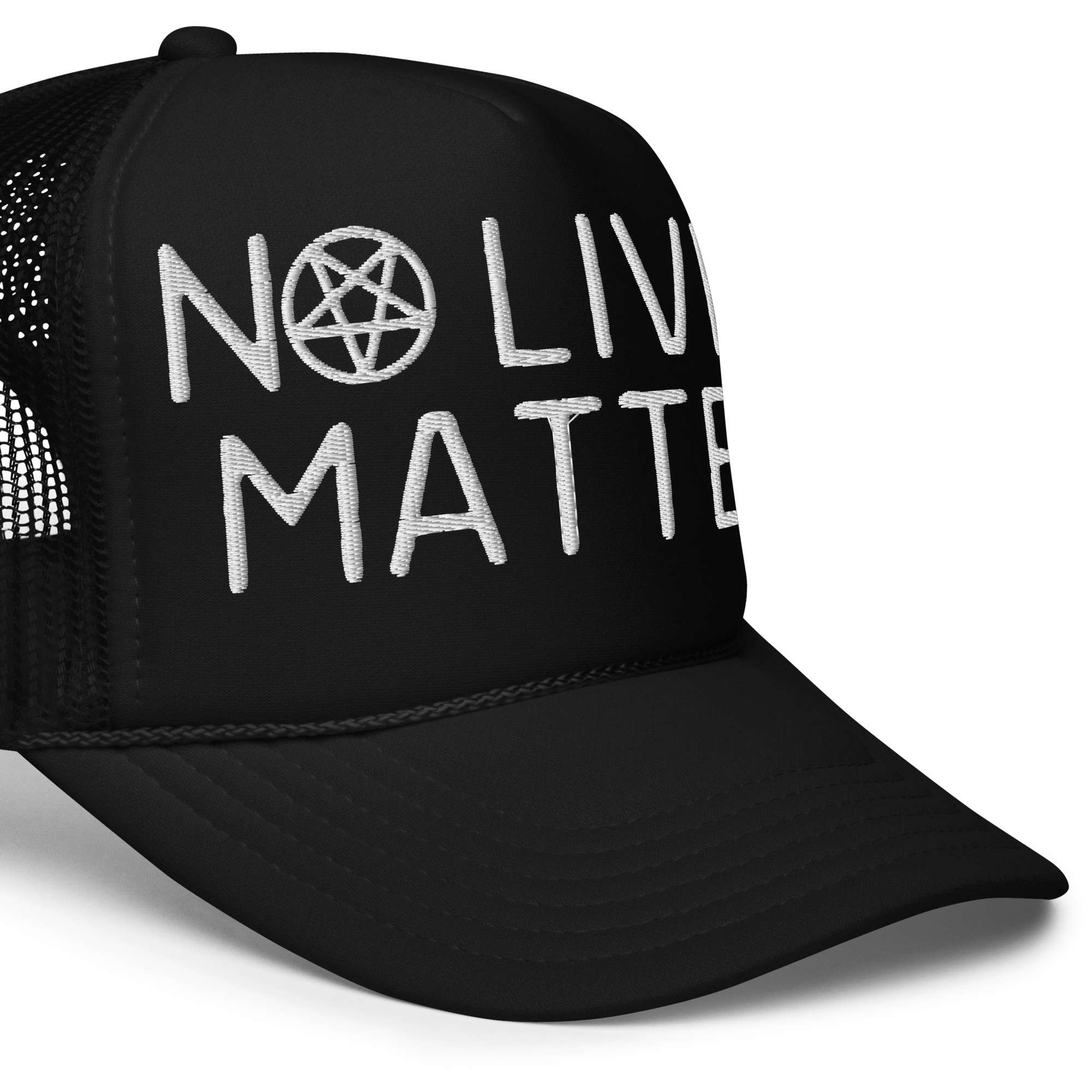NO LIVES MATTER - Inverted Pentagram Trucker Hat - Image 2