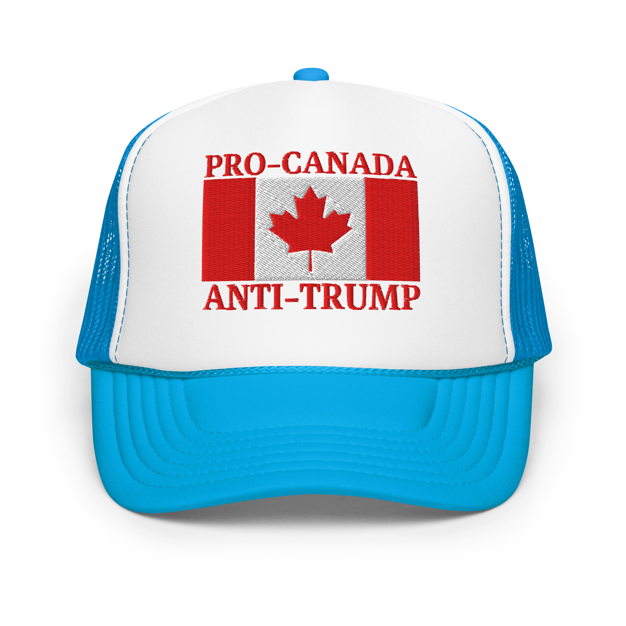 PRO-CANADA ANTI-TRUMP Embroidered Trucker Hat | Canadian Flag - Image 6