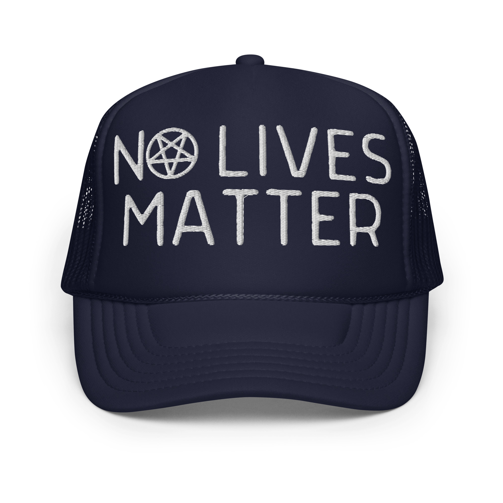 NO LIVES MATTER - Inverted Pentagram Trucker Hat - Image 4