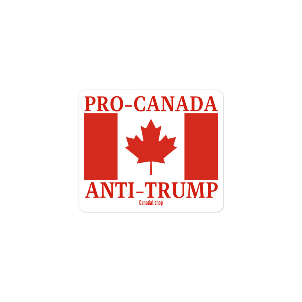 PRO-CANADA ANTI-TRUMP Canadian Flag Sticker - Image 2