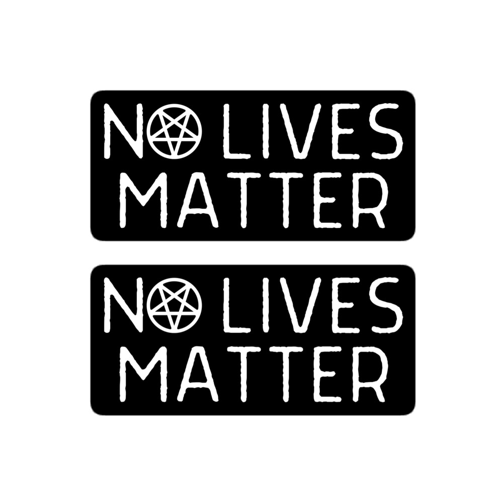 NO LIVES MATTER - Inverted Pentagram stickers - Image 3