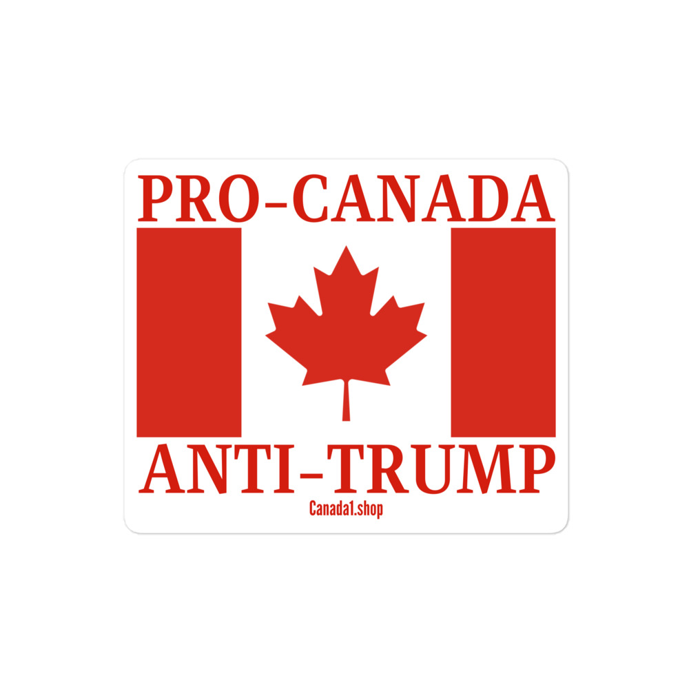 PRO-CANADA ANTI-TRUMP Canadian Flag Sticker - Image 3