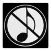 ANTI-MUSIC SYMBOL (variant 1) Sticker