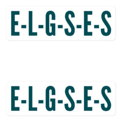 E-L-G-S-E-S Sticker (Green on White)