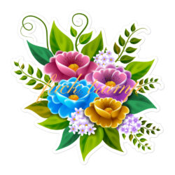 Subtle Fuck Trump Flowers Bouquet Sticker