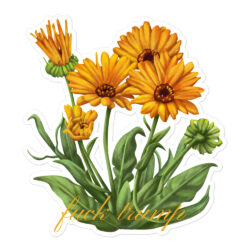 Subtle Fuck Trump Calendula Flowers Sticker