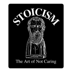 Stoicism The Art of Not Caring – Zeno of Citium Illustration sticker