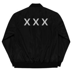 XXX Straight Edge Embroidered Bomber Jacket