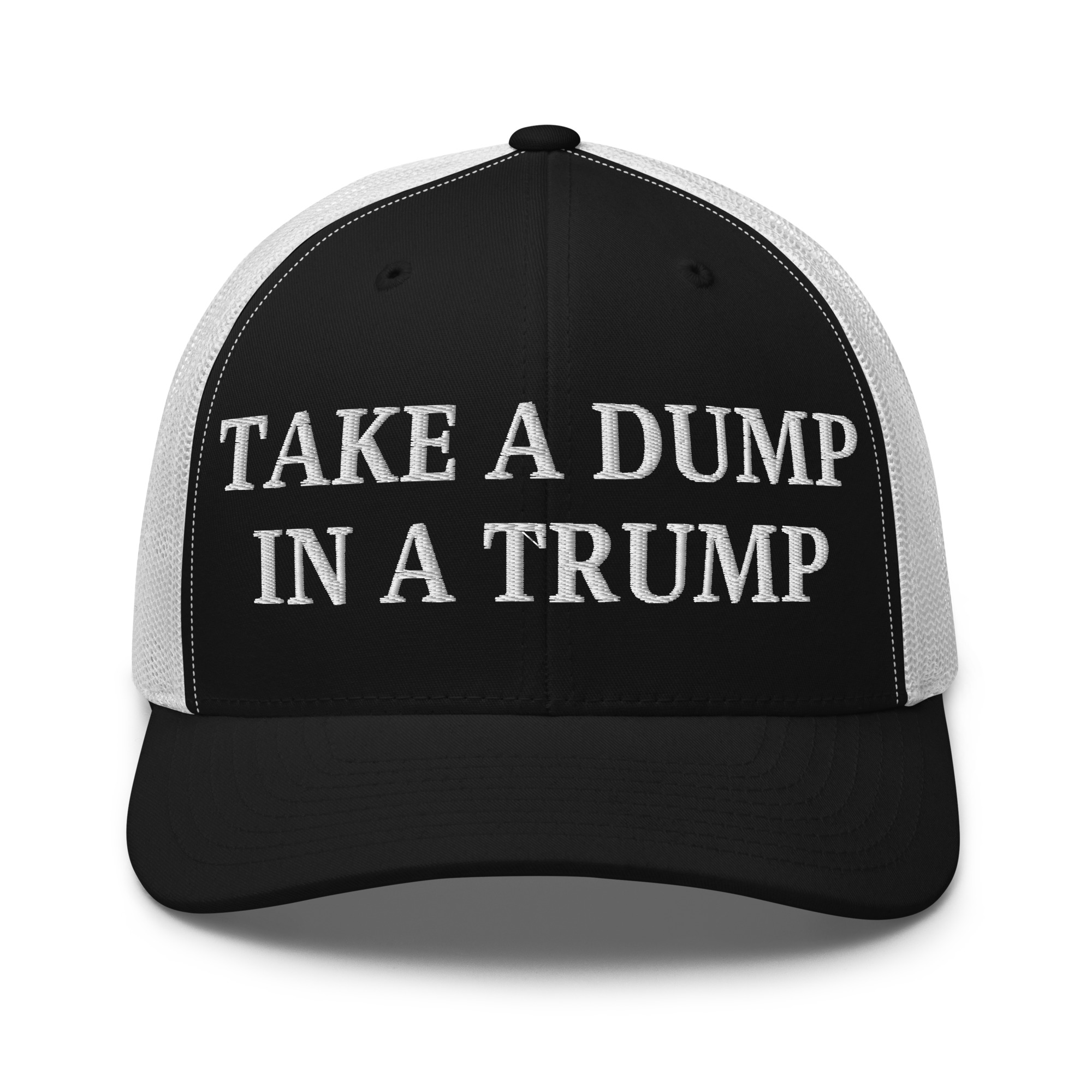 Take a DUMP In a TRUMP Trucker Hat | Orange Porta Potty colors - Image 3