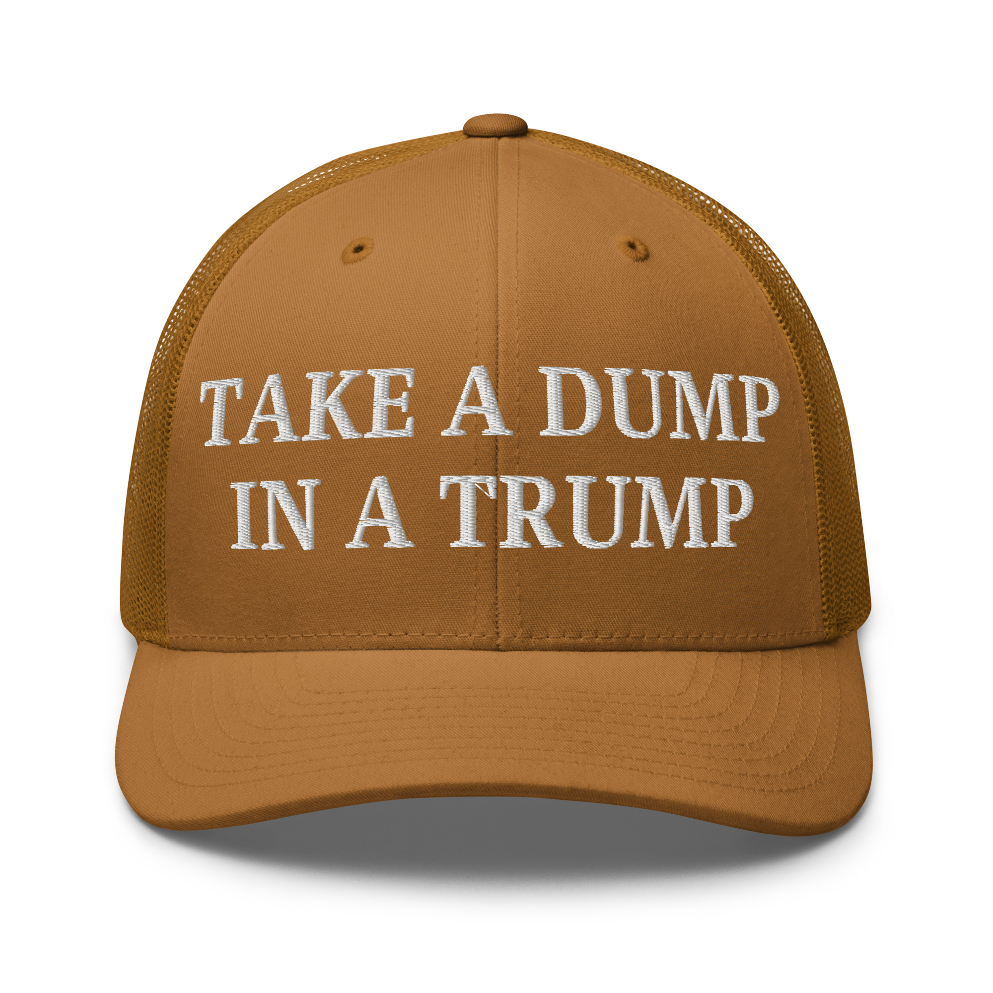 Take a DUMP In a TRUMP Trucker Hat | Orange Porta Potty colors - Image 13