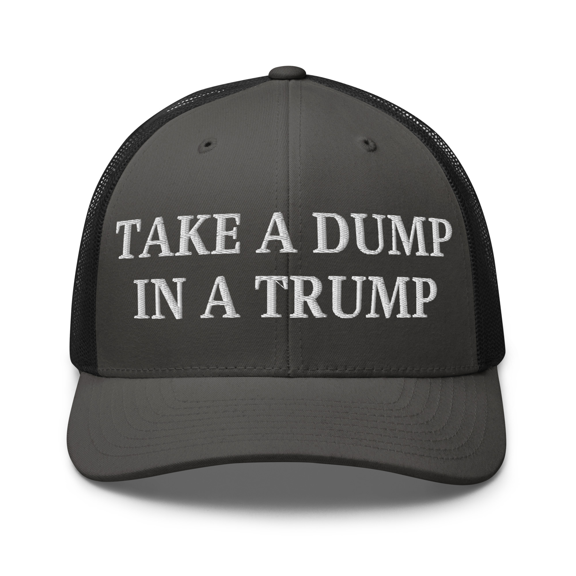 Take a DUMP In a TRUMP Trucker Hat | Orange Porta Potty colors - Image 6