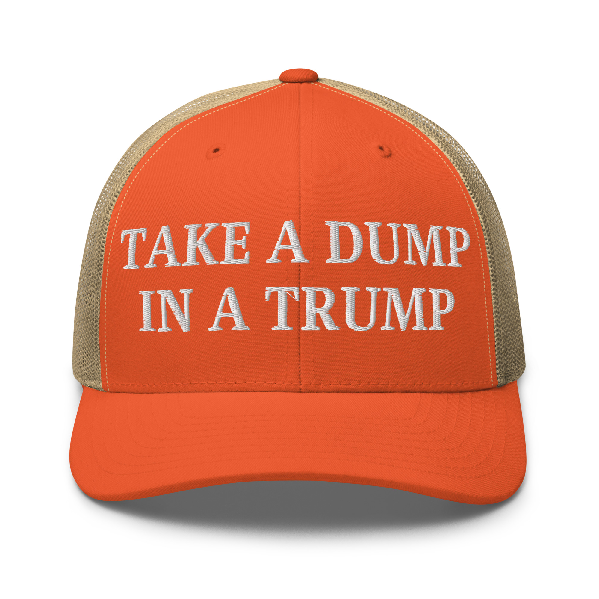 Take a DUMP In a TRUMP Trucker Hat | Orange Porta Potty colors