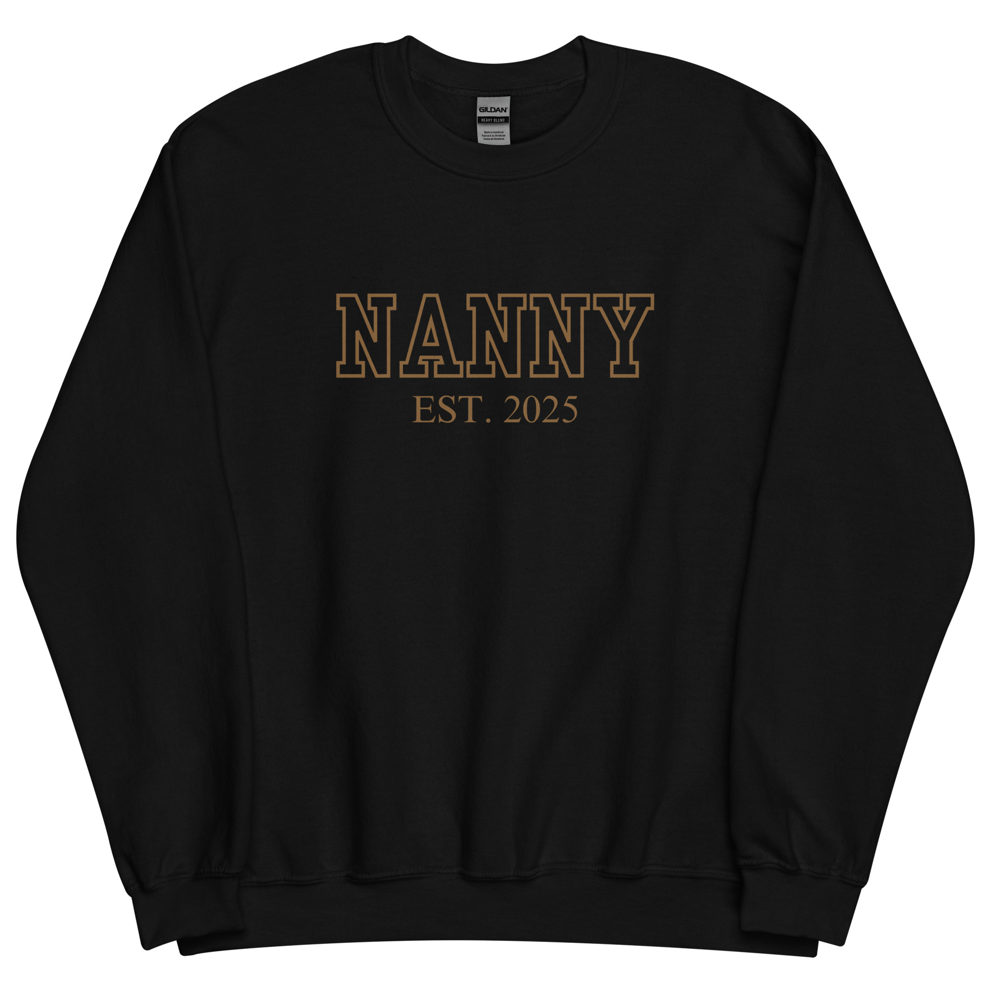 Nanny Est. 2025 (Brown Font) Sweatshirt - Image 3