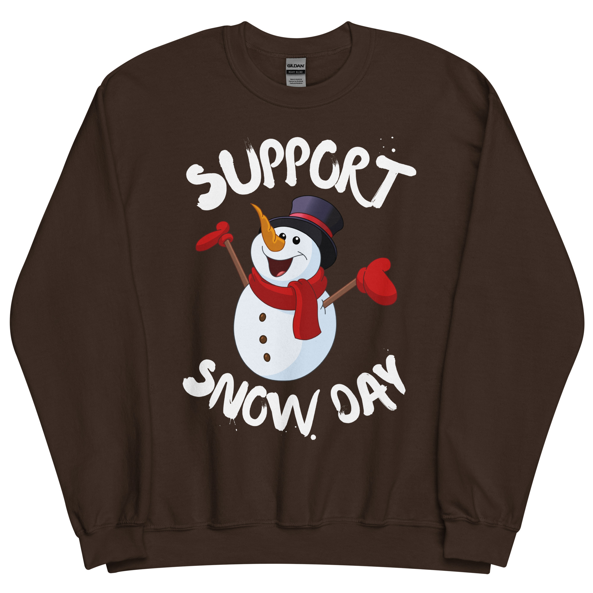SUPPORT SNOW DAY - Happy Snowman Sweatshirt - Image 4
