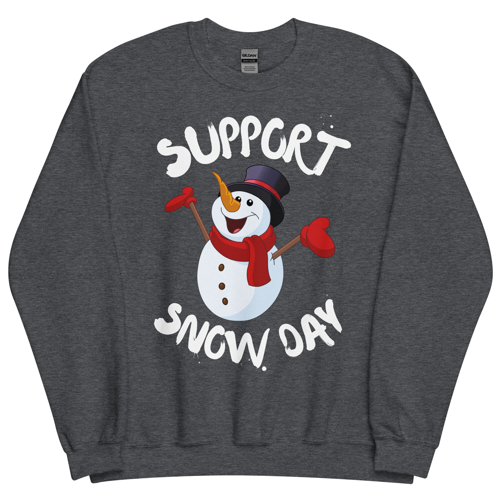 SUPPORT SNOW DAY - Happy Snowman Sweatshirt - Image 7
