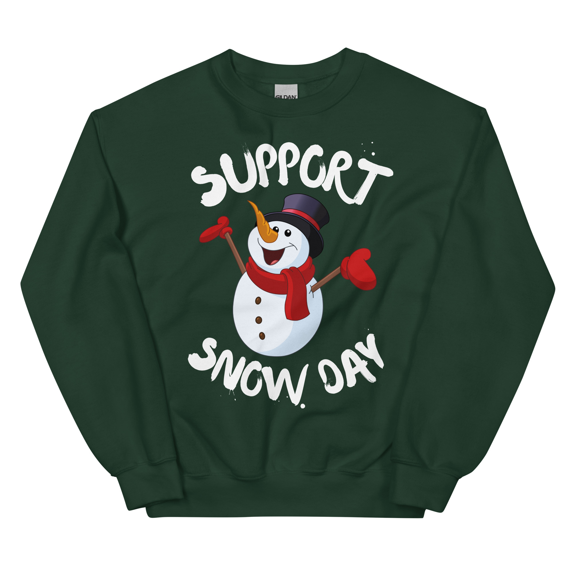 SUPPORT SNOW DAY - Happy Snowman Sweatshirt - Image 2