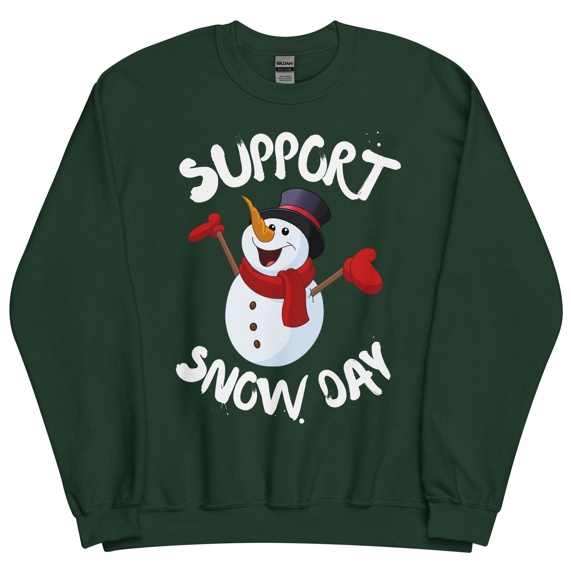 SUPPORT SNOW DAY - Happy Snowman Sweatshirt - Image 5