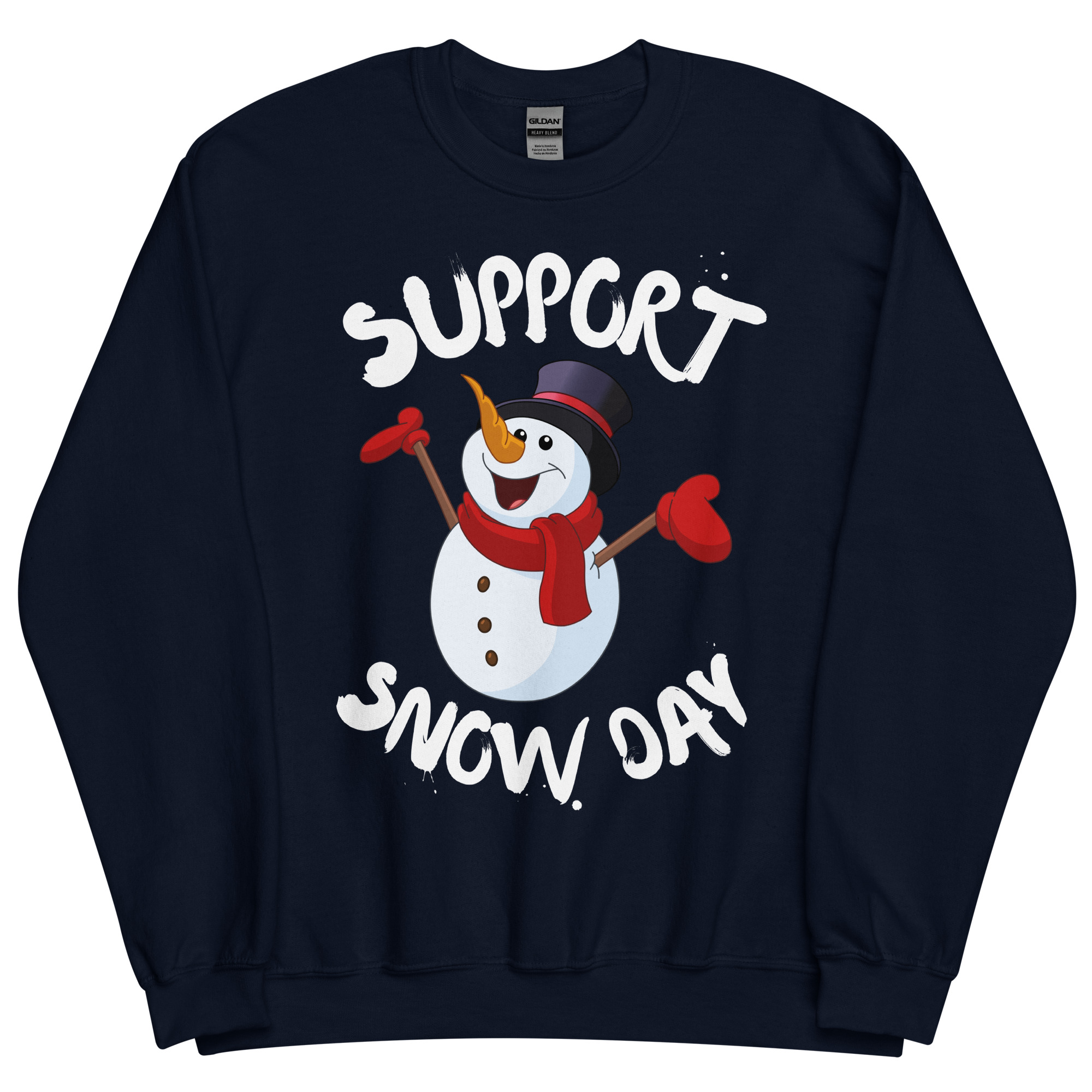 SUPPORT SNOW DAY - Happy Snowman Sweatshirt - Image 3
