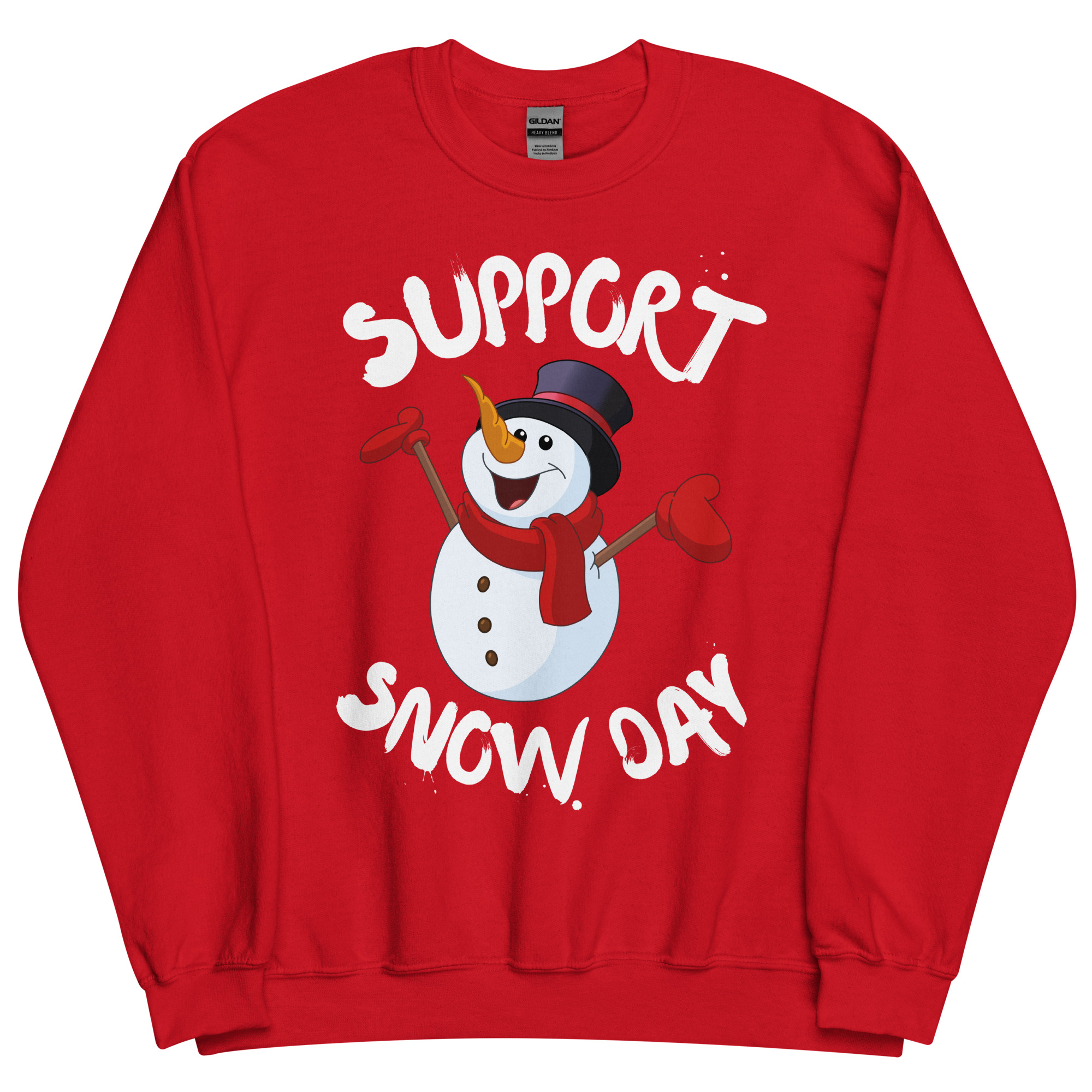 SUPPORT SNOW DAY - Happy Snowman Sweatshirt - Image 6