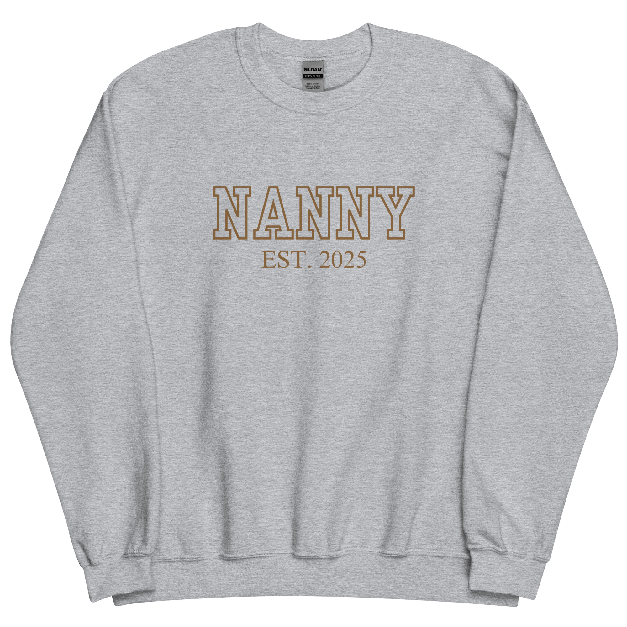 Nanny Est. 2025 (Brown Font) Sweatshirt - Image 7