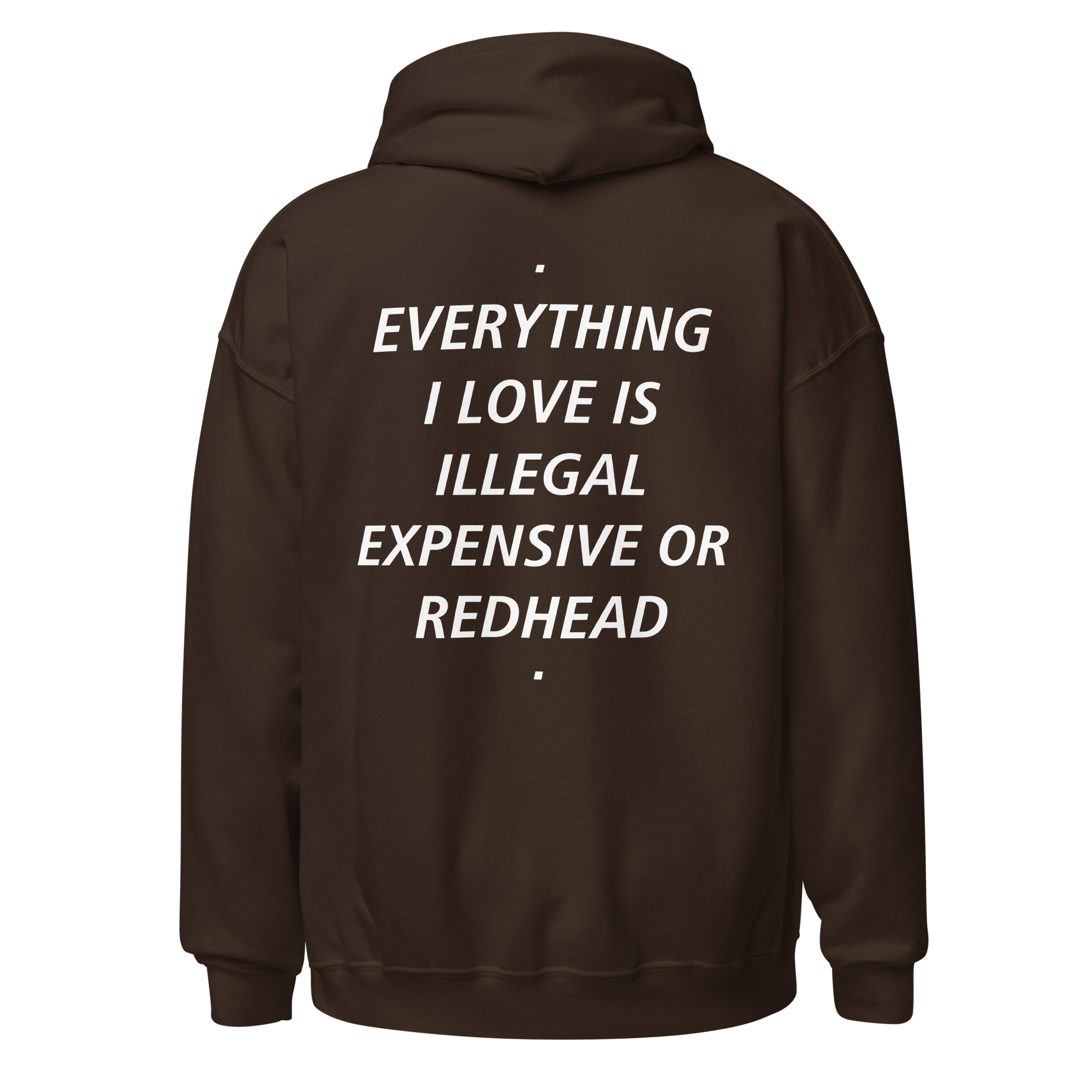 EVERYTHING I LOVE IS ILLEGAL EXPENSIVE OR REDHEAD Hoodie - Image 6