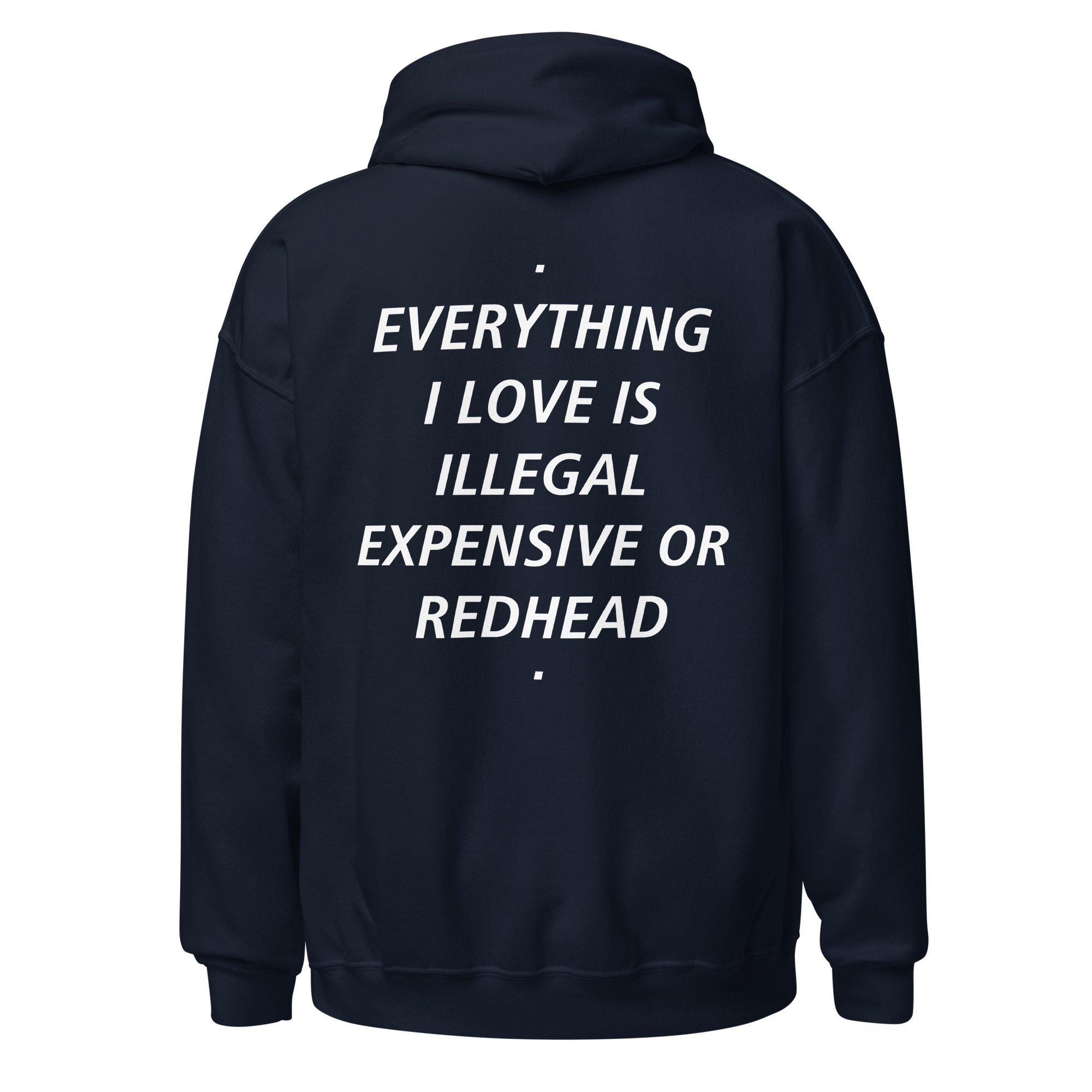 EVERYTHING I LOVE IS ILLEGAL EXPENSIVE OR REDHEAD Hoodie - Image 4