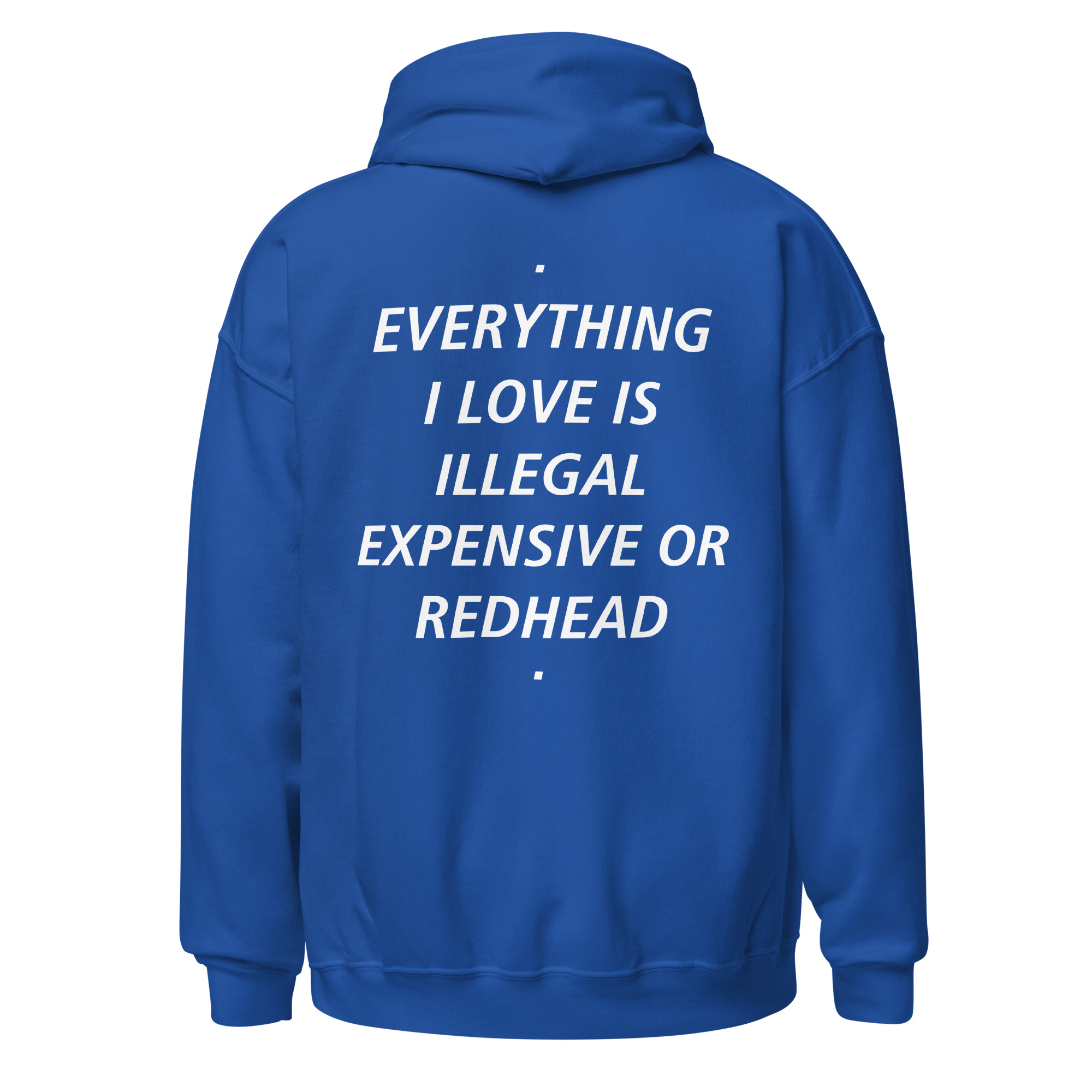 EVERYTHING I LOVE IS ILLEGAL EXPENSIVE OR REDHEAD Hoodie - Image 9