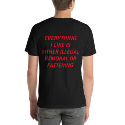 EVERYTHING I LIKE IS EITHER ILLEGAL IMMORAL OR FATTENING T-Shirt
