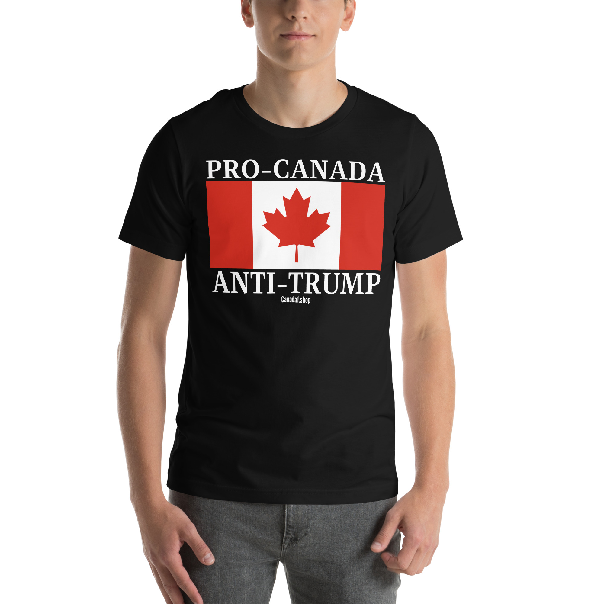 PRO-CANADA ANTI-TRUMP Canadian Flag T-Shirt - Image 3