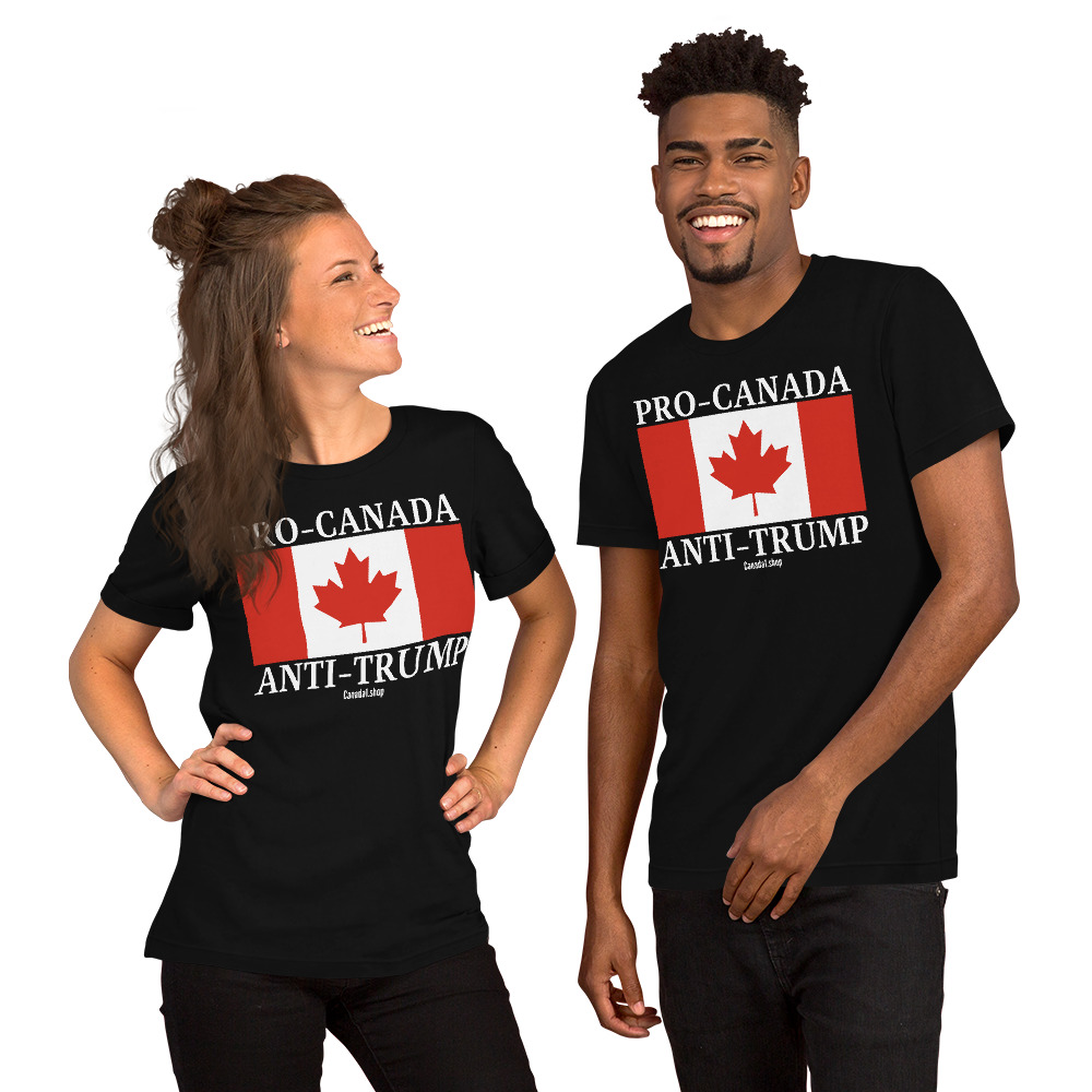PRO-CANADA ANTI-TRUMP Canadian Flag T-Shirt - Image 4