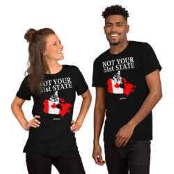 Alternative view of Canada Is Not Your 51st State - Canada Map Flag t-shirt
