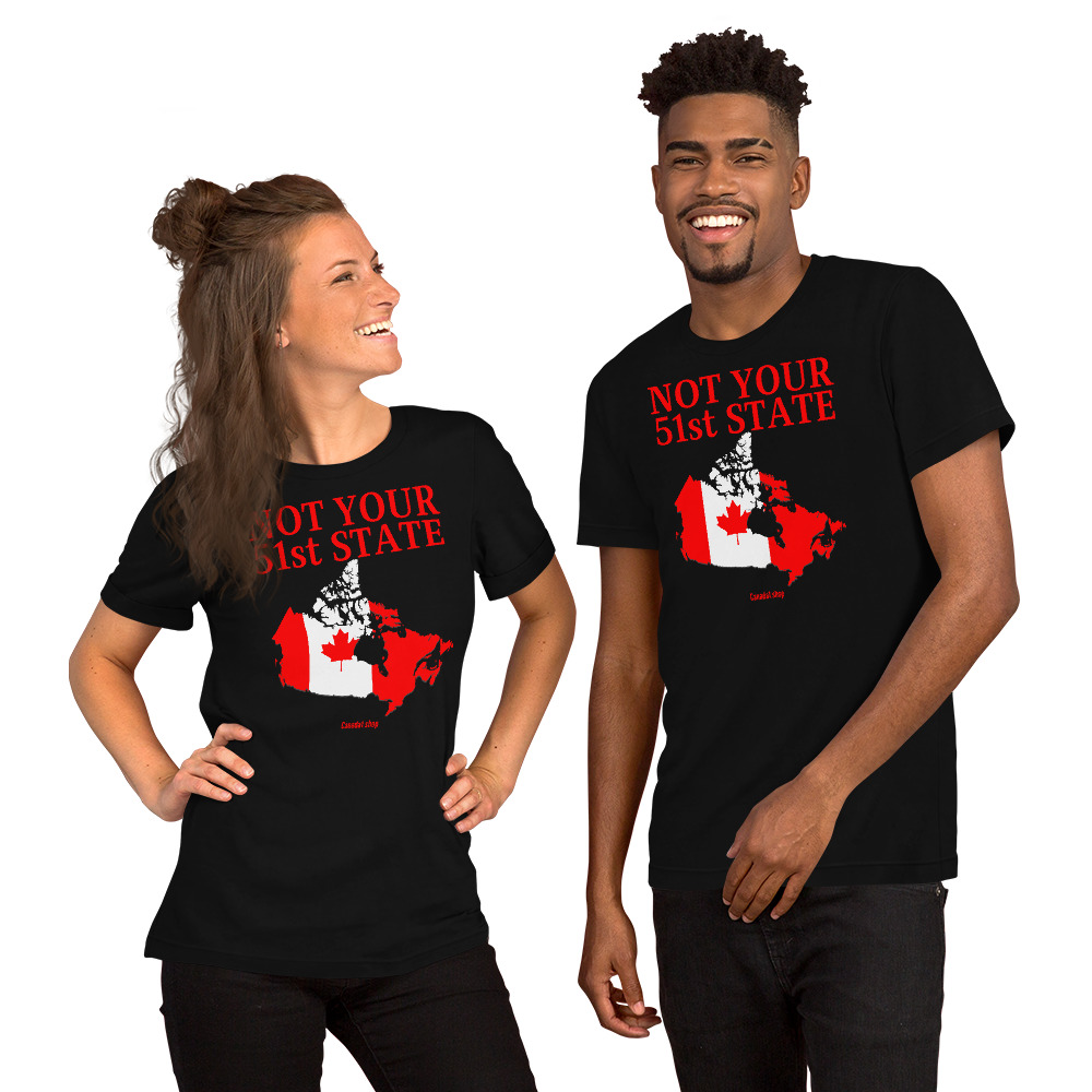Canada Is Not Your 51st State - Canada Map Flag t-shirt - Image 2