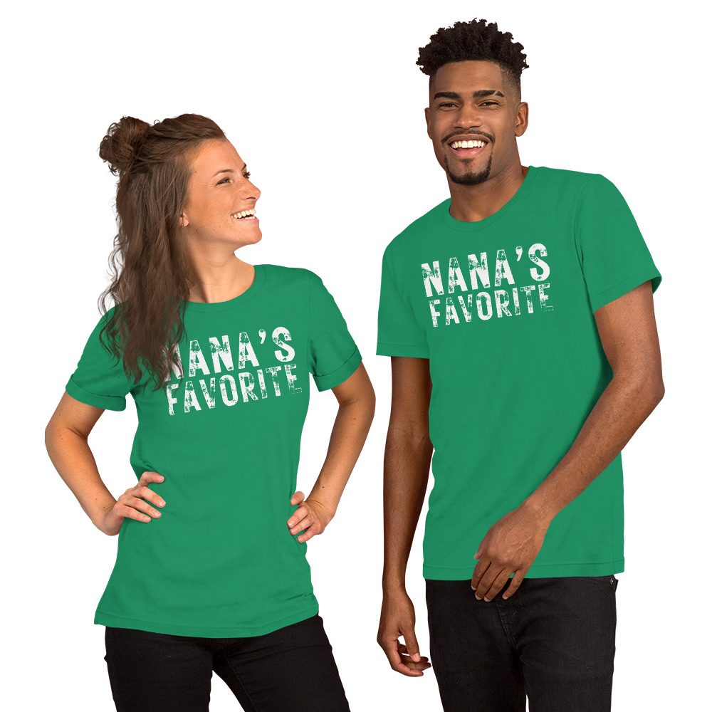 Nana's Favorite (heavily distressed font) Unisex T-Shirt - Image 2