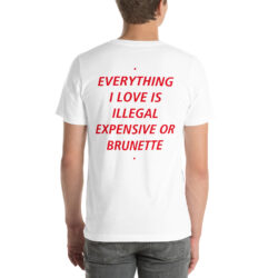 EVERYTHING I LOVE IS ILLEGAL, EXPENSIVE OR BRUNETTE Shirt