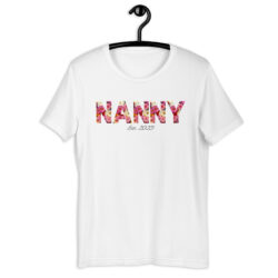 Nanny Est. 2025 | Floral Pattern Font T-Shirt