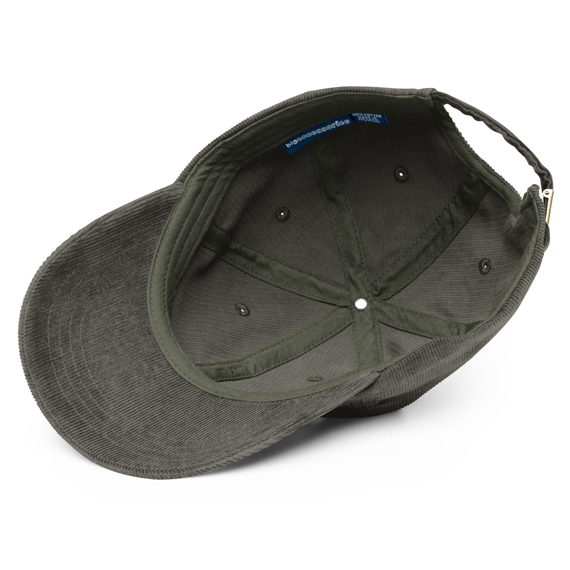 I Miss Title Fight Embroidered Green Corduroy Hat Metal Buckle Closure Vintage Inspired - Image 3