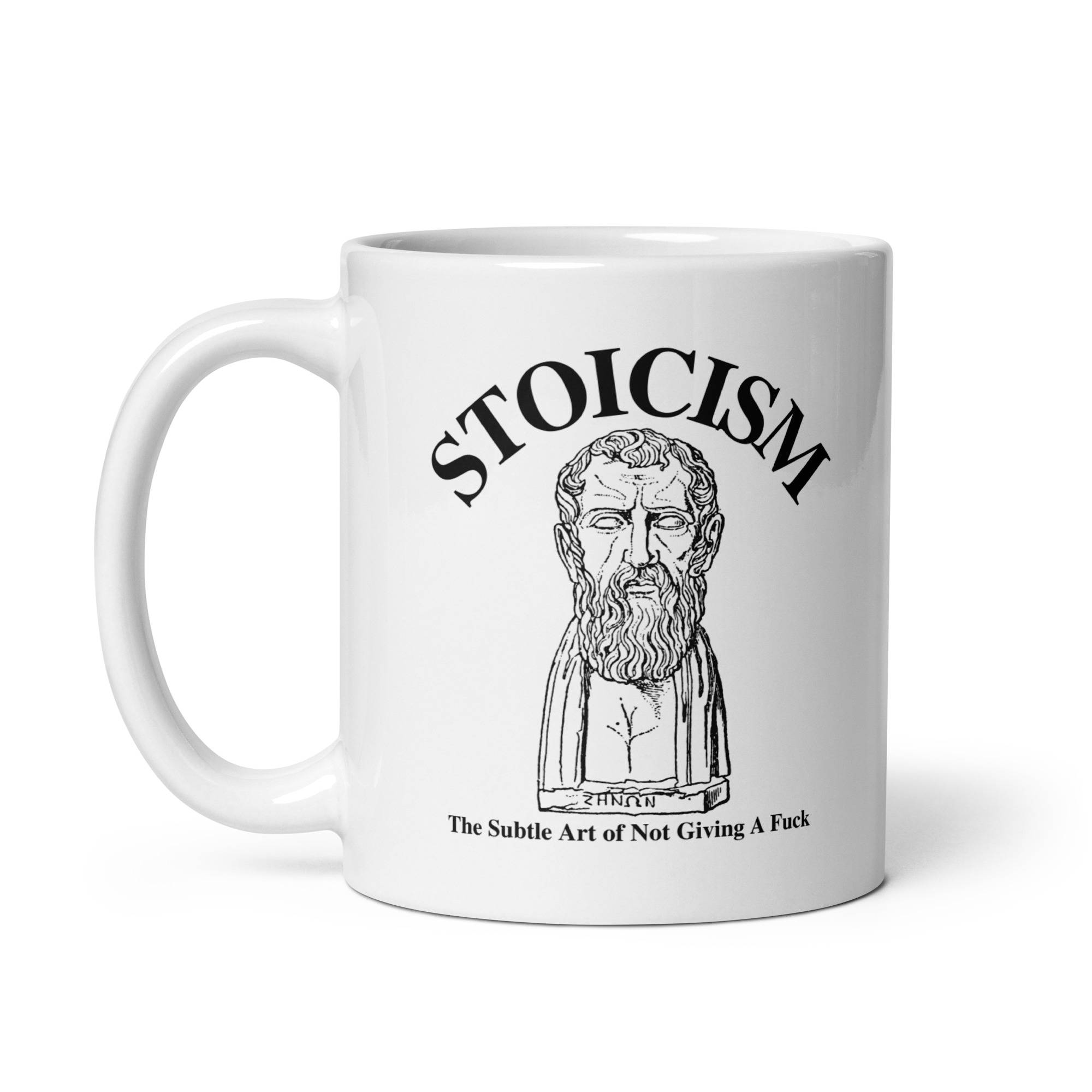 STOICISM The Subtle Art of Not Giving A Fuck – Zeno of Citium Coffee Mug - Image 3
