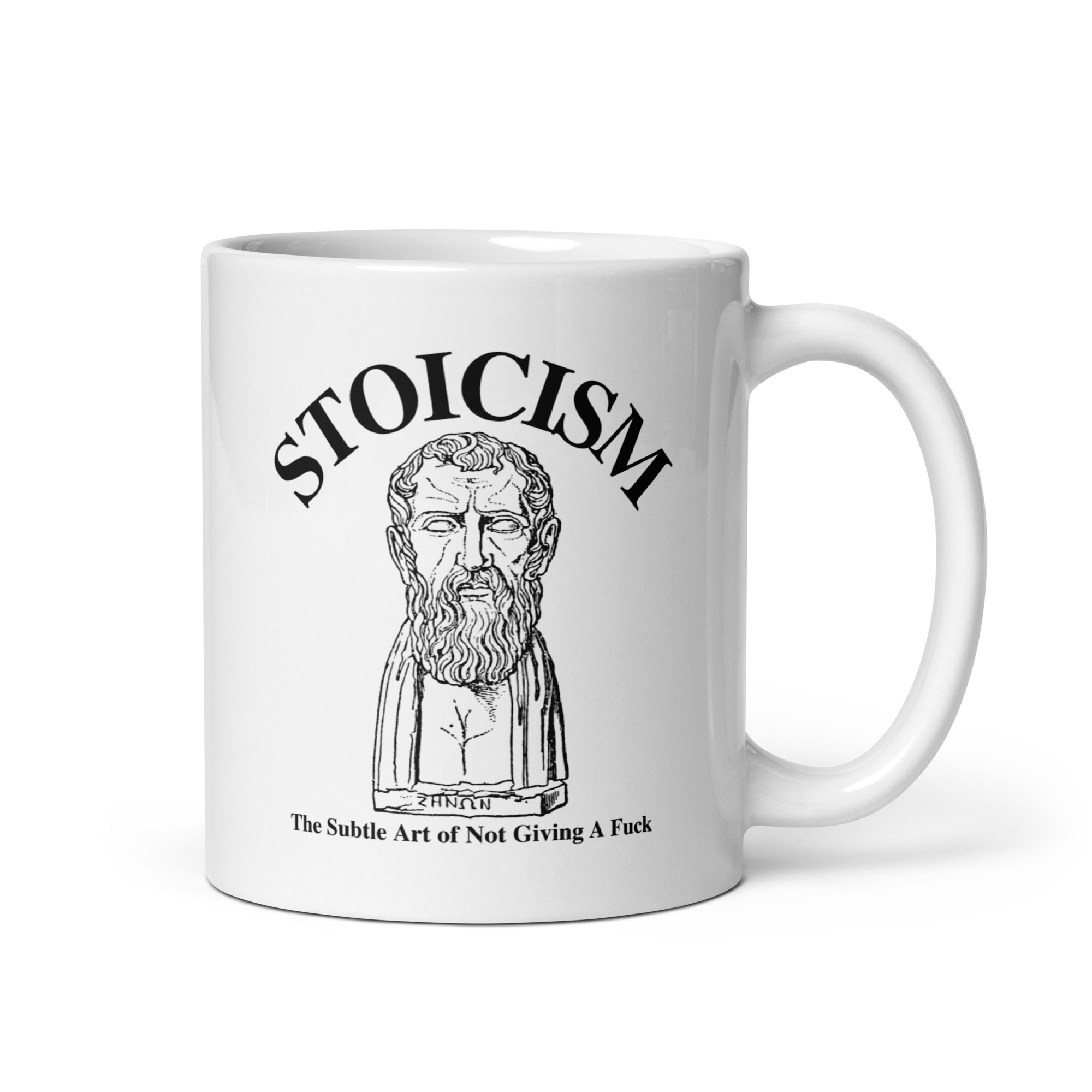 STOICISM The Subtle Art of Not Giving A Fuck – Zeno of Citium Coffee Mug - Image 2