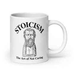 Stoicism The Art of Not Caring – Zeno of Citium Illustration coffee mug
