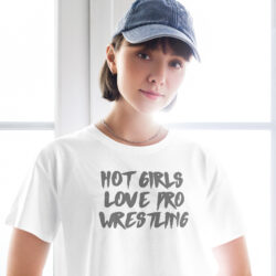 Alternative view of 'HOT GIRLS LOVE PRO WRESTLING' Relaxed Fit crop top