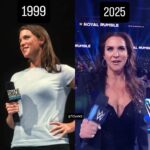 Stephanie McMahon boobs evolution 1999 - 2025. Then Now Forever Together Much Bigger