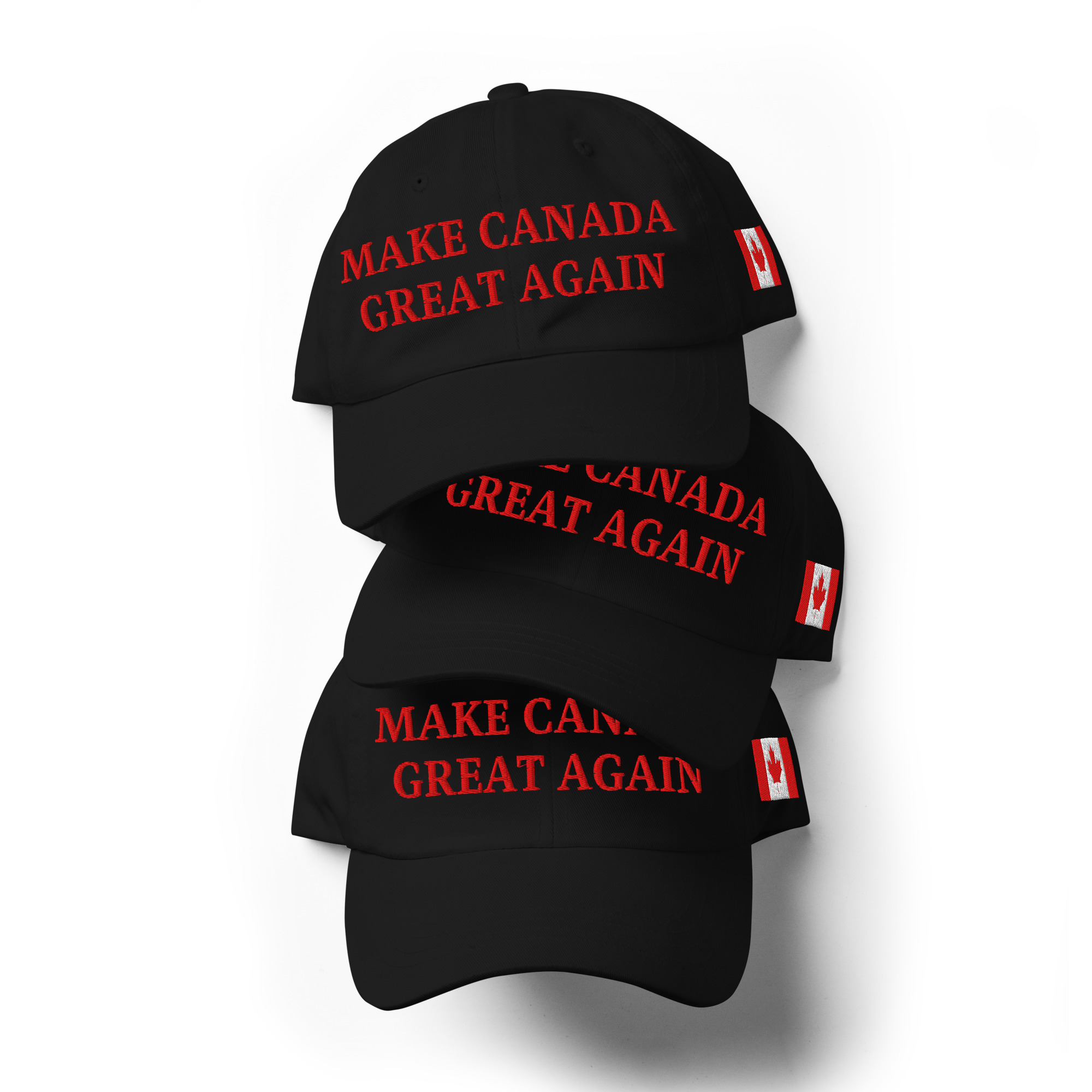 MAKE CANADA GREAT AGAIN | Canada Flag Hat (Embroidered Red Letters) - Image 2
