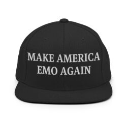 MAKE AMERICA EMO AGAIN Flat Brim Snapback Hat