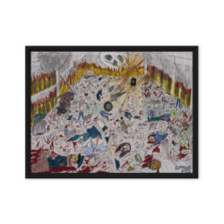OMG Framed Canvas Print (32″x24″) Ready to Hang